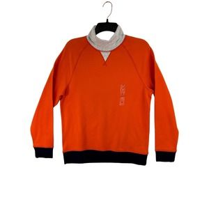 Club Room Mens Spiralite Turtleneck Sweatshirt Fire Blaze Size Small